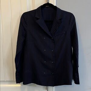 Under Row Navy Pinstripe Blazer 6